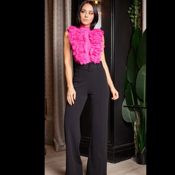 Pink Ruffle Bodysuit - Picture 2 of 4